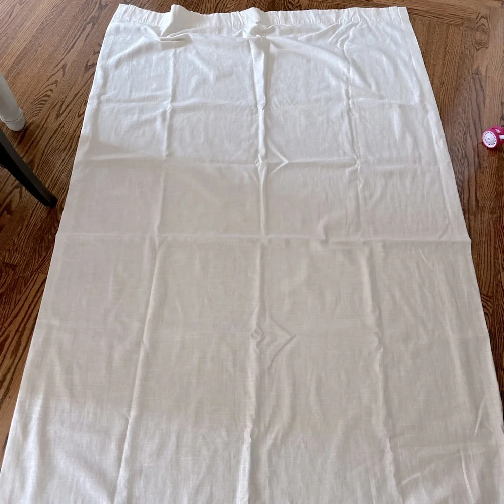 Pottery Barn Cream Cotton Linen Curtain Panel